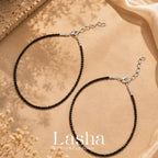 Karimani Minimal Black Bead Anklet