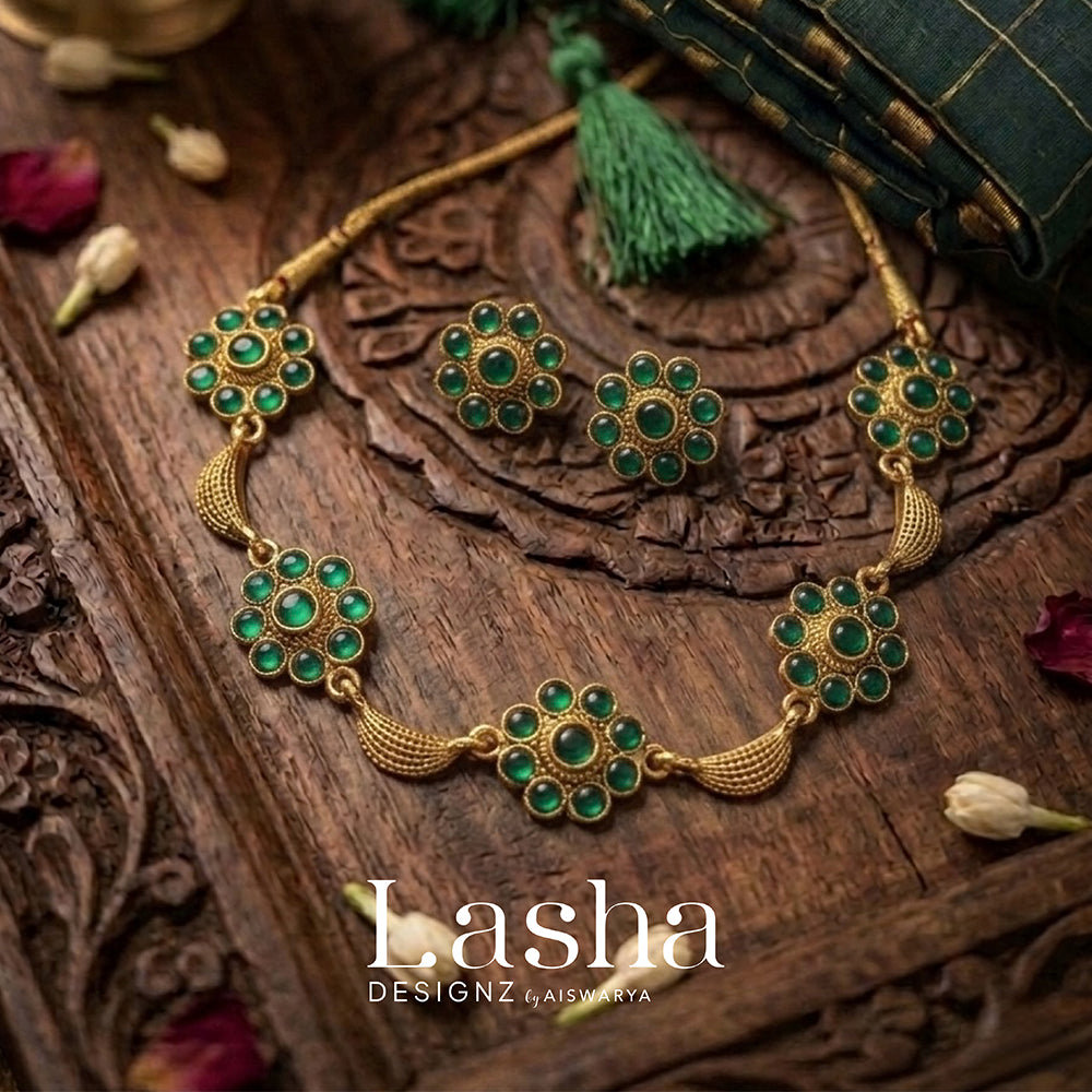 Chandrika Floral Motif Necklace Set