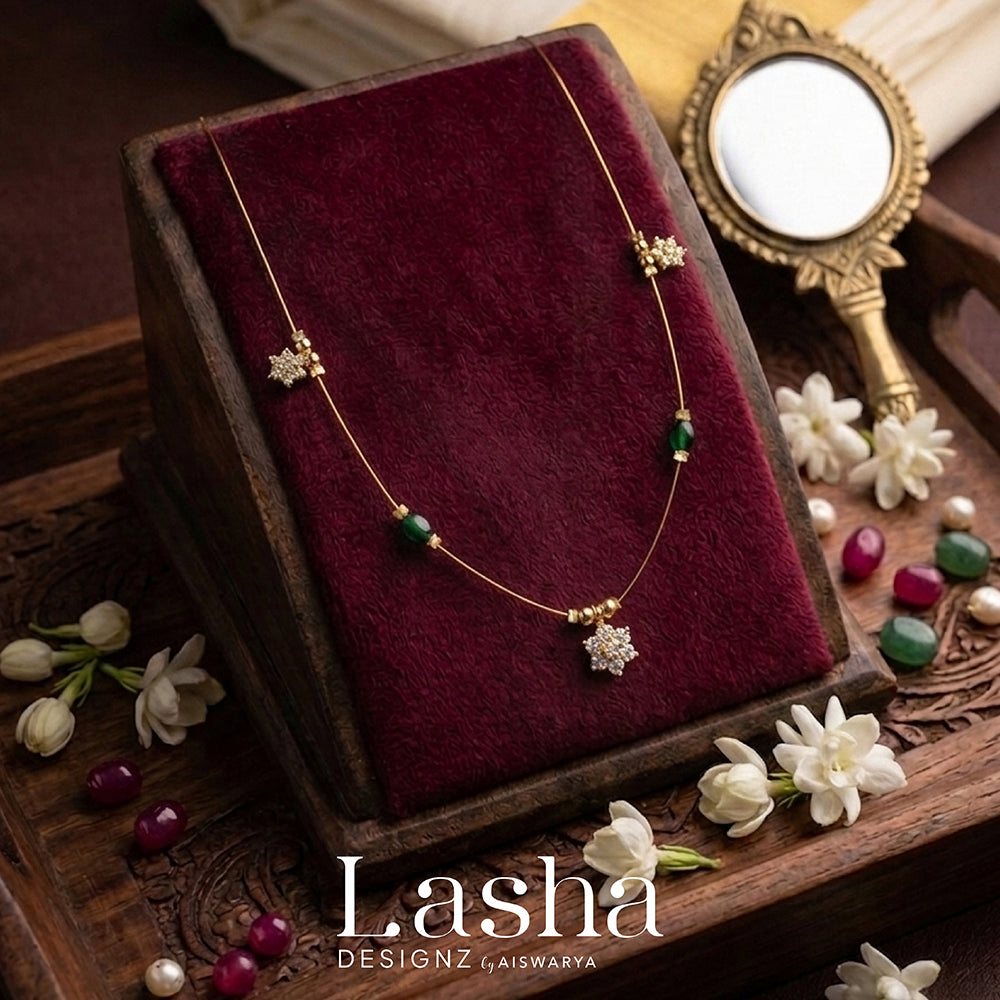 Green Nakshatra Bloom Necklace