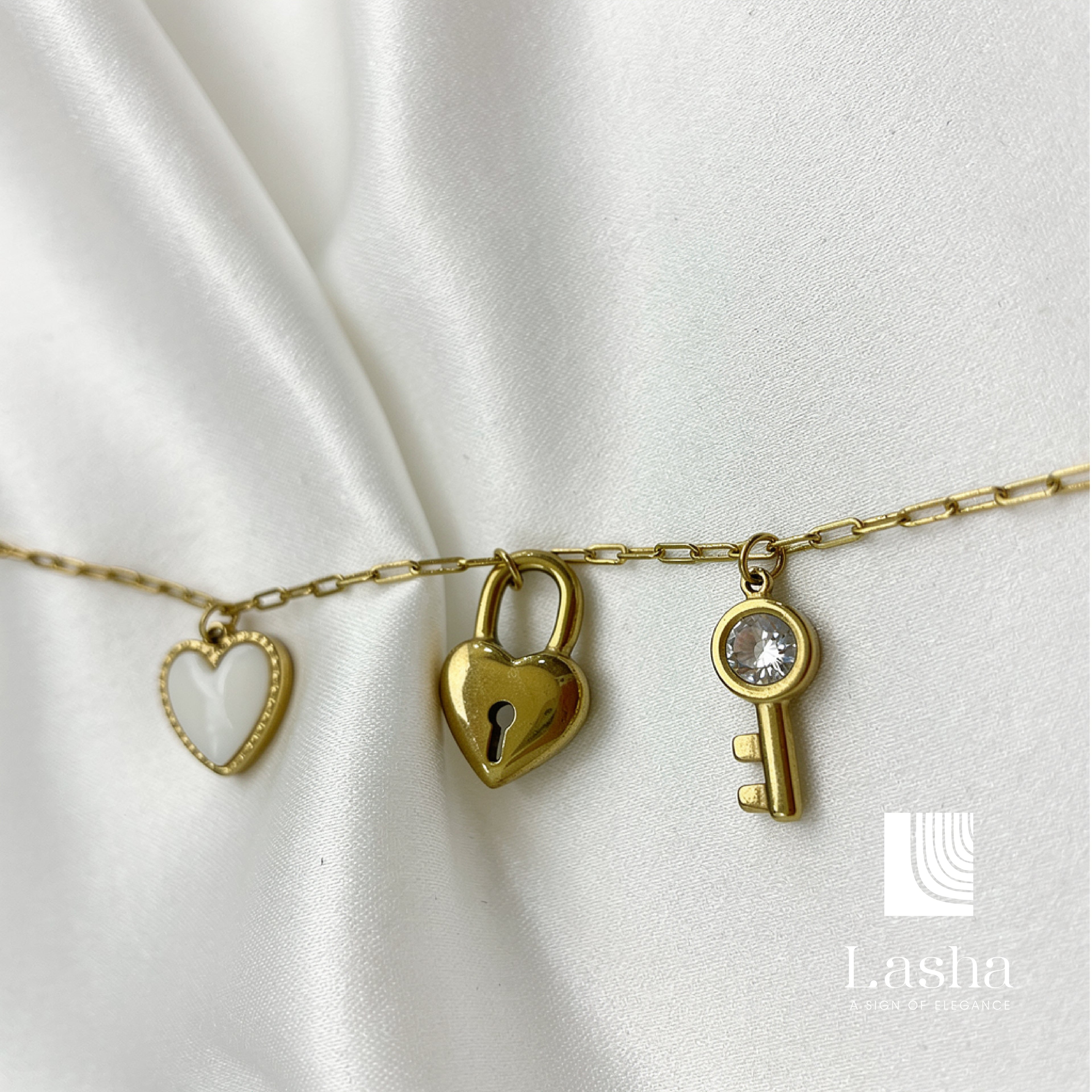 Key to My Heart Charm Bracelet