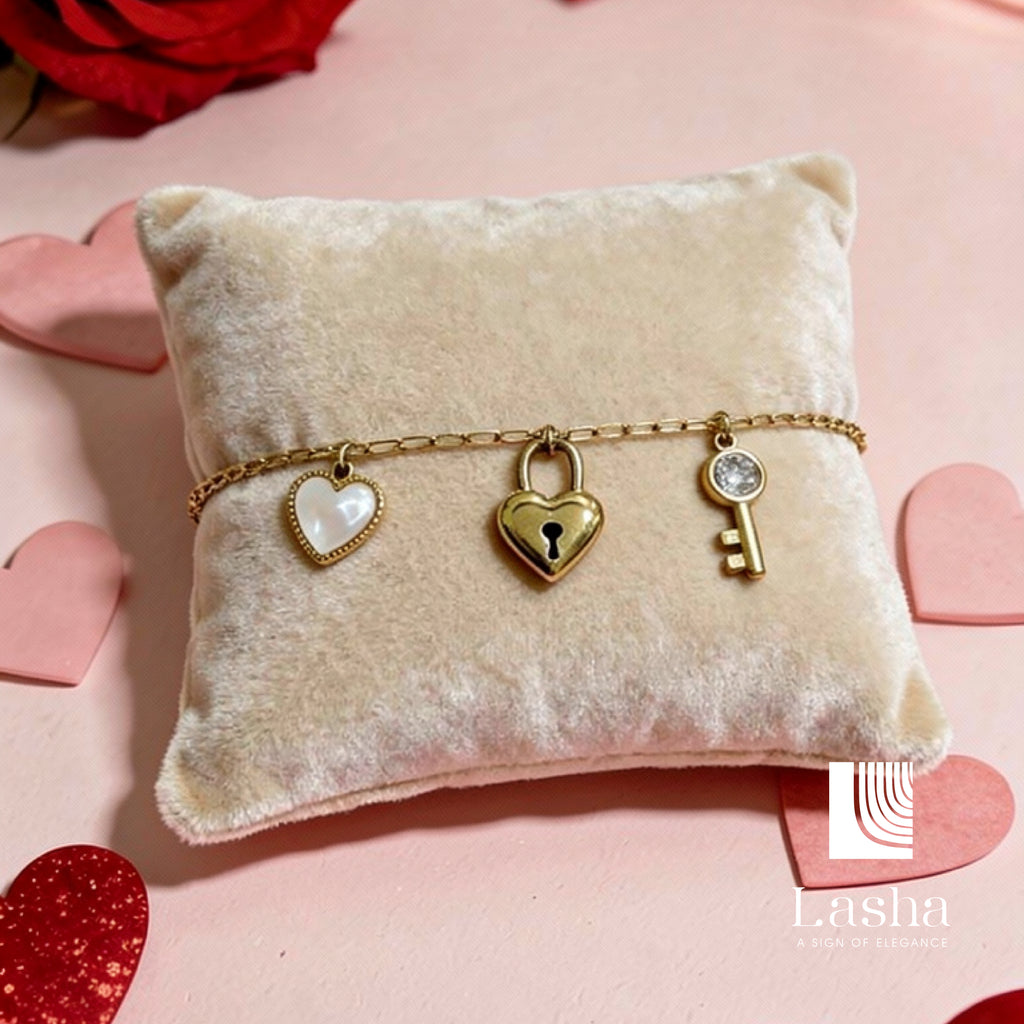 Key to My Heart Charm Bracelet