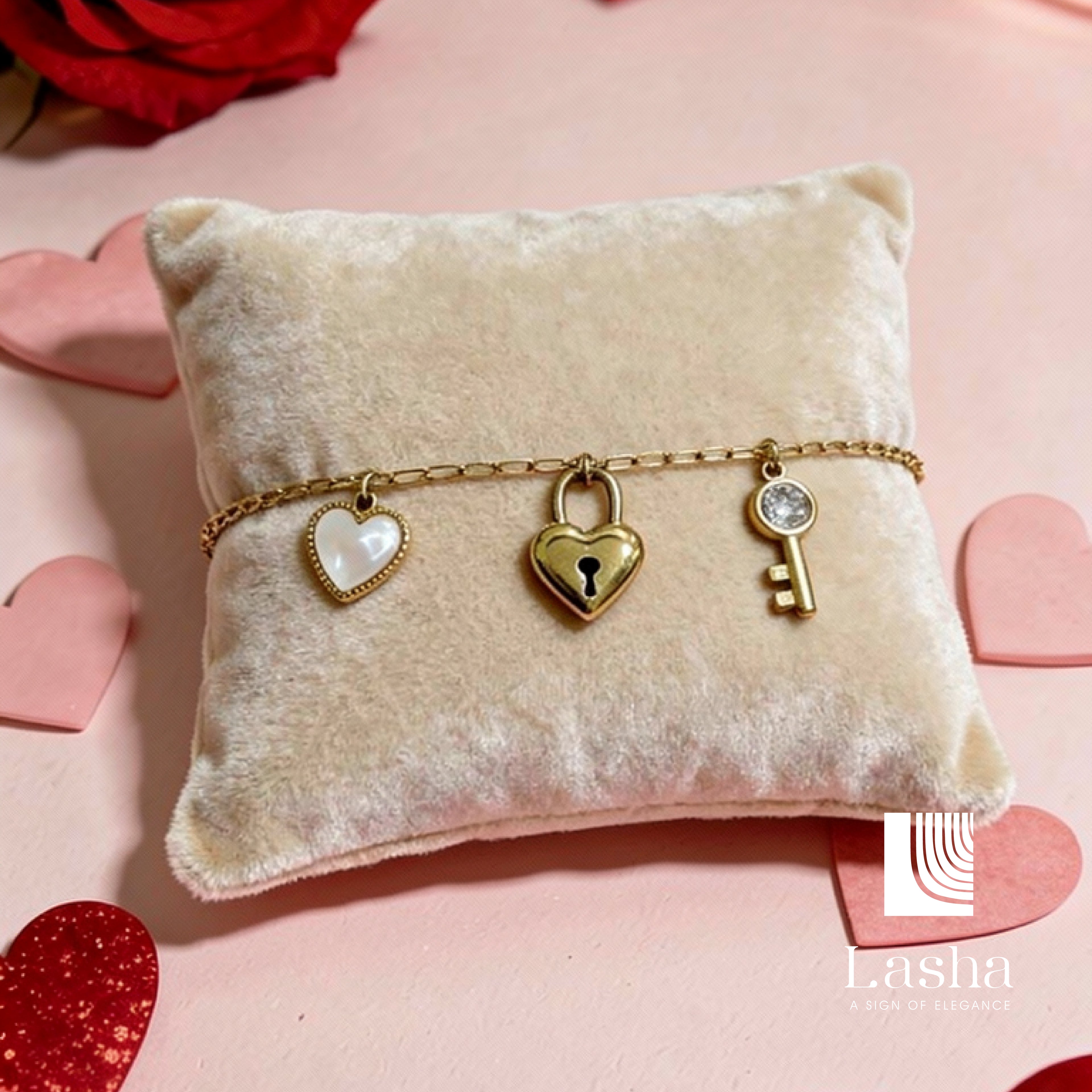 Key to My Heart Charm Bracelet