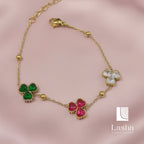 Trinity Heart Bloom Bracelet.