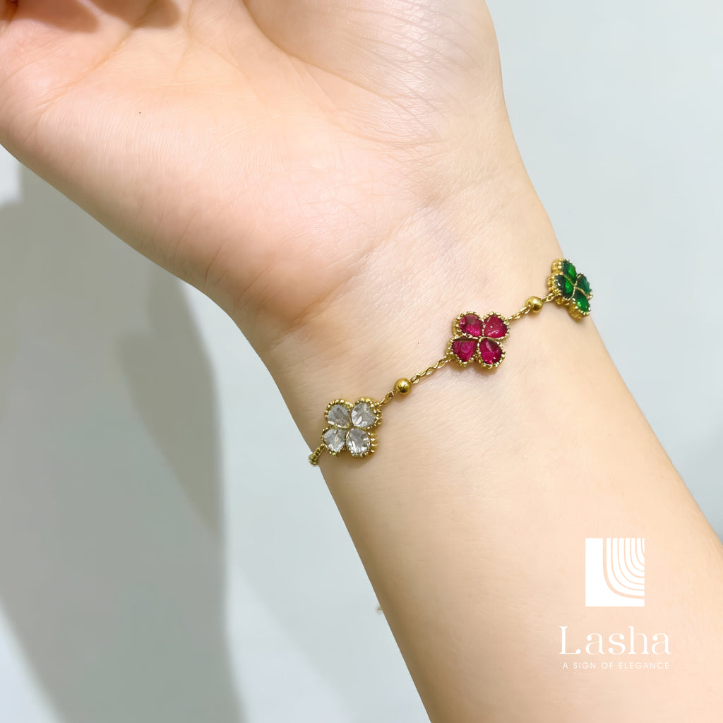 Trinity Heart Bloom Bracelet.