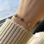 Trinity Heart Bloom Bracelet.