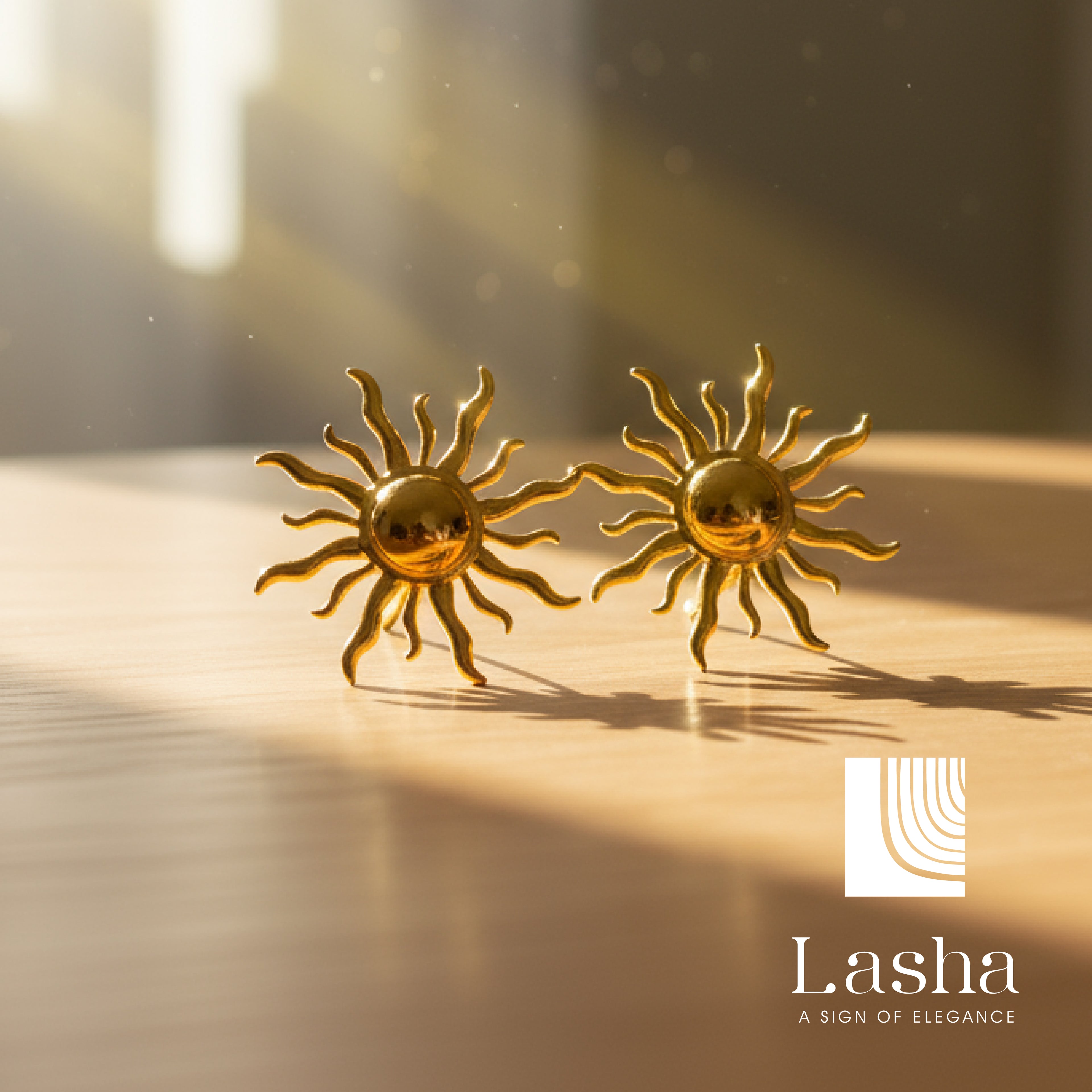 Sun Statement Earrings - Stud Earring